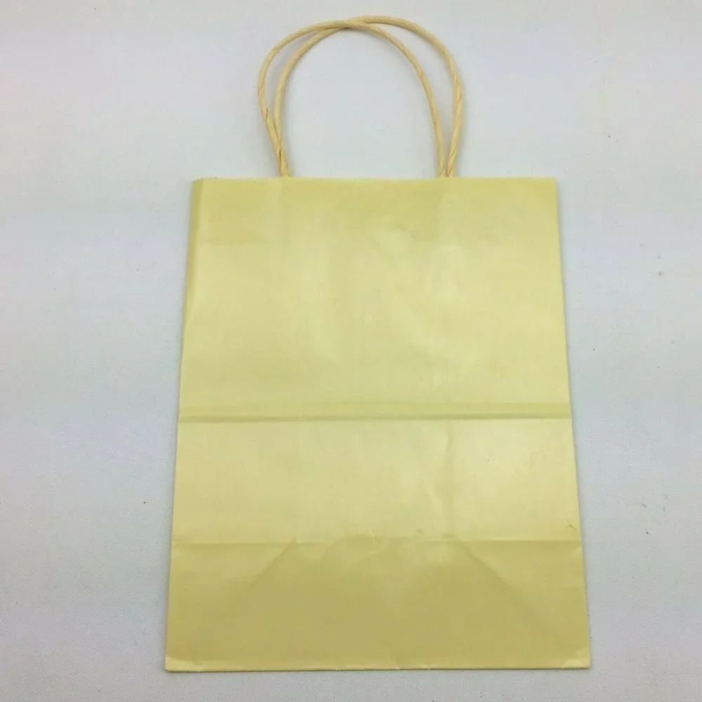 Birthday Present Wrapping Gift Bags Solid Color Lot Party Supply 9 Count